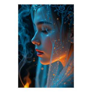 Poster Sérénité éthérée voilée