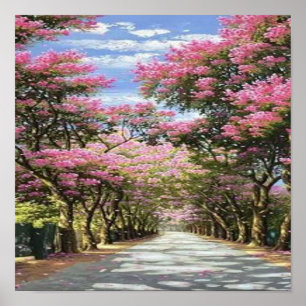 Poster Sérénité florissante : Une Tapisserie Florale (Mat