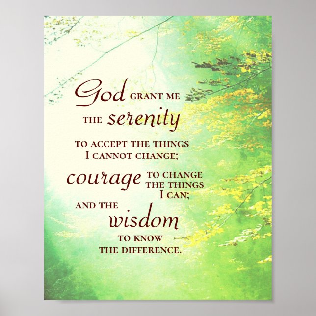 Poster Serenity Prayer (Devant)