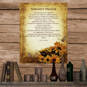 Poster Serenity Prayer Version complète par Reinhold Nieb