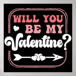 Poster Serez-vous mes valentines de Saint Valentin ?