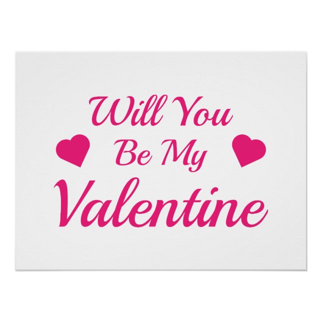 Poster Serez-Vous Mon T-shirt Valentine 3/4 Sleeve Raglan (Devant)