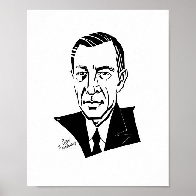 Poster Sergei Rachmaninoff (Devant)
