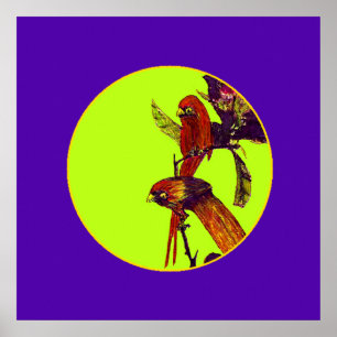 Poster Série Artiste MUSEUM SqCircl violet-jaune