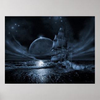 Poster Série de vaisseau fantôme : Pleine lune se lève