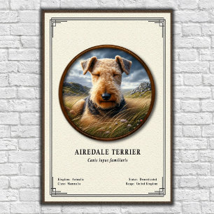 Poster Série de zoologie de l'Airedale Terrier