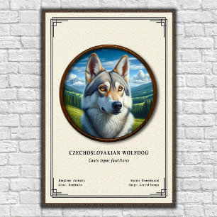 Poster Série de zoologie du chien-loup tchécoslovaque
