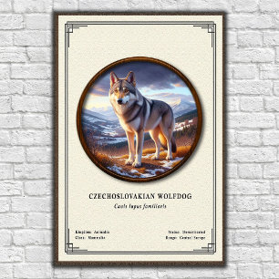 Poster Séries de zoologie sur le Chien loup tchécoslovaqu