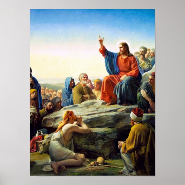 Poster Sermon sur le mont par Carl Bloch (Devant)