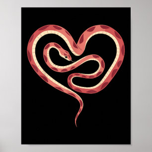 Poster Serpent De Jour En Forme De Coeur De Serpent Valen