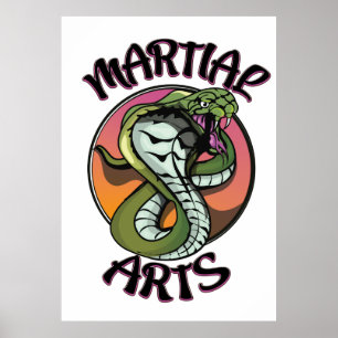 Poster Serpent des arts martiaux