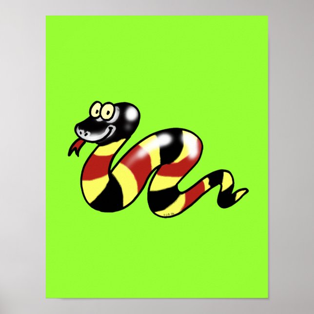 Poster Serpent drôle (Devant)