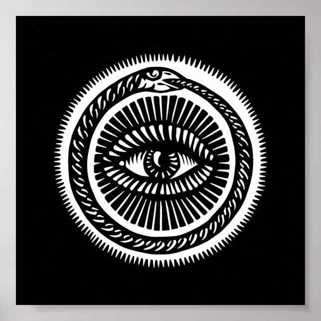 Poster serpent mangeant sa propre queue (Devant)