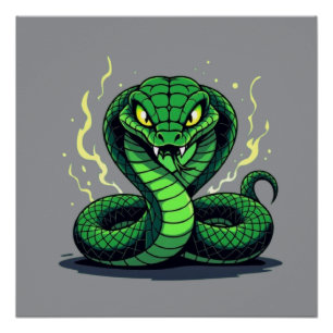 Poster Serpent Venimeux – Danger et Précision