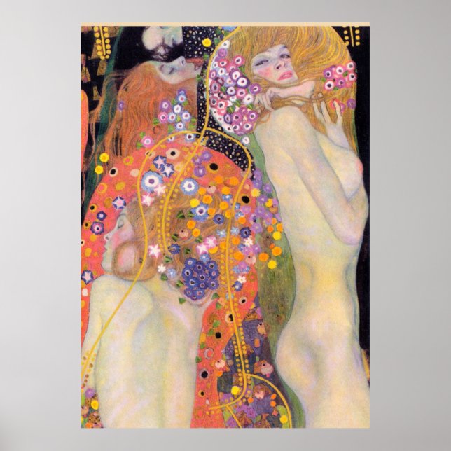Poster Serpents d'eau, Gustav Klimt (Devant)