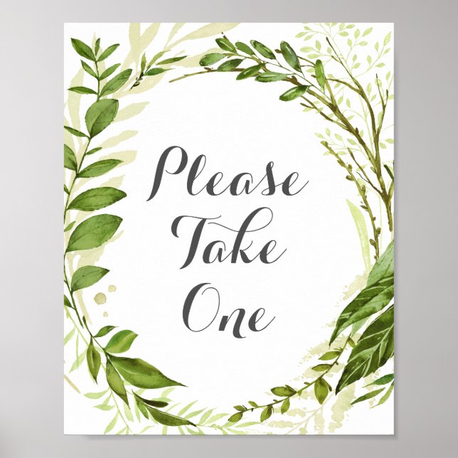Poster Serre Verte S'Il Vous Plaît Prendre Un Signe Poste (Devant)