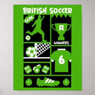 Poster Service britannique de football