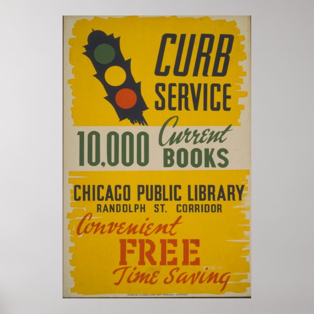 Poster Service de curb de la bibliothèque publique de Chi (Devant)