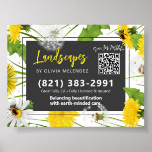 Poster Service d'entretien de pelouse naturelle Promo Dan