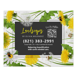 Poster Service d'entretien de pelouse naturelle Promo Dan