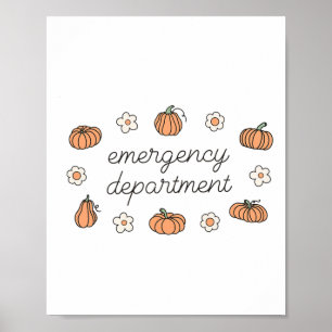 Poster Service d'urgence Citrouilles d'automne Ed Er Than