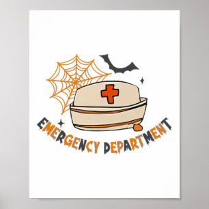 Poster Service d'urgence Halloween Salle d'urgence Nurs