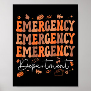 Poster Service D'Urgence Thanksgiving Ed Nurse Er Nurs