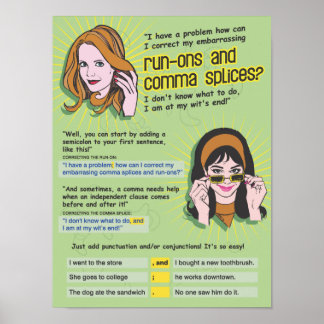 Poster Services de virgule et d'exécution
