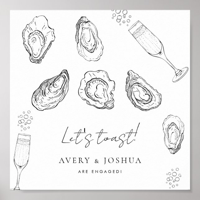 Poster Serviettes Oysters (Devant)