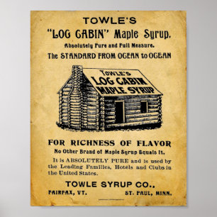 Poster Serviettes vintages Sirop d'érable