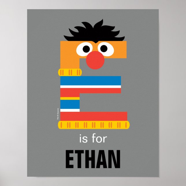 Poster Sesame Street | E est pour Ernie (Devant)