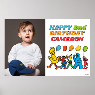 Poster Sesame Street Pals Balloons Anniversaire