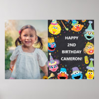 Sesame Street Pals Confetti Photo Anniversaire