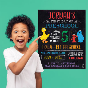 Poster Sesame Street   premier ou dernier jour de l'école