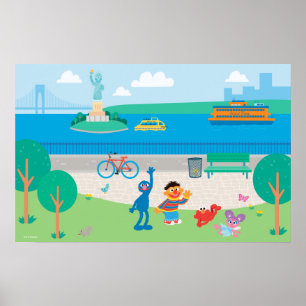 Poster Sesame Street   Scène de Governors Island