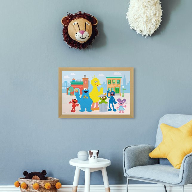 Poster Sesame Street | Scène de quartier (Créateur téléchargé)