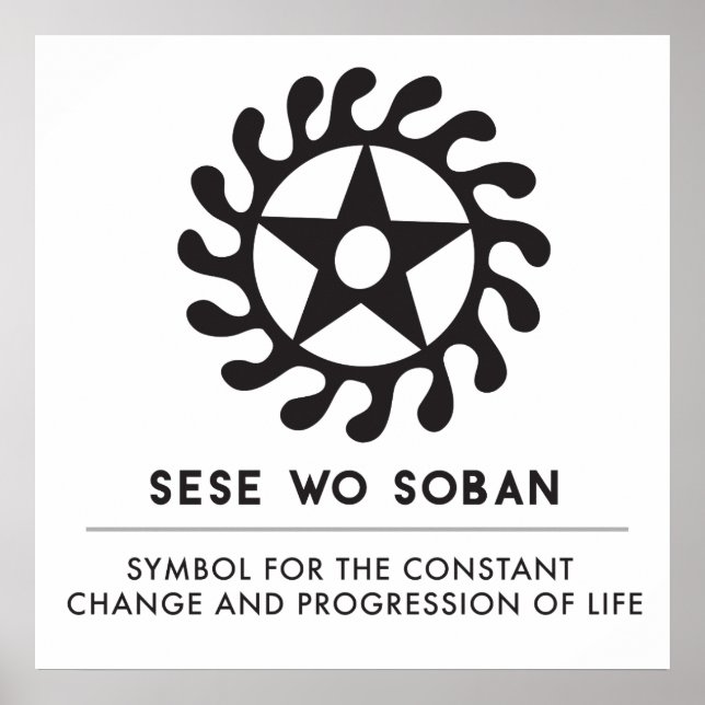Poster Sese Wo Soban | Symbole Changements et Transitions (Devant)