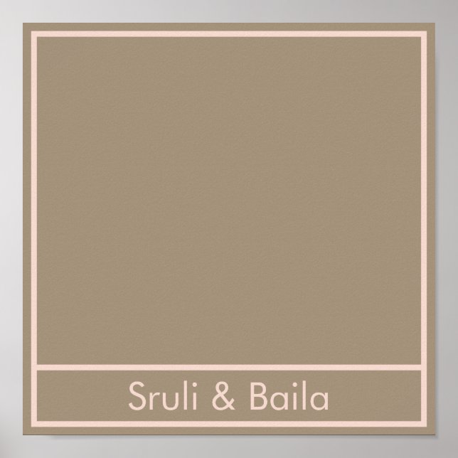 Poster set de table Brown à fleurs (Devant)