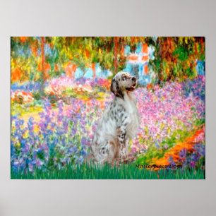 Poster Setter anglais 1 - Jardin