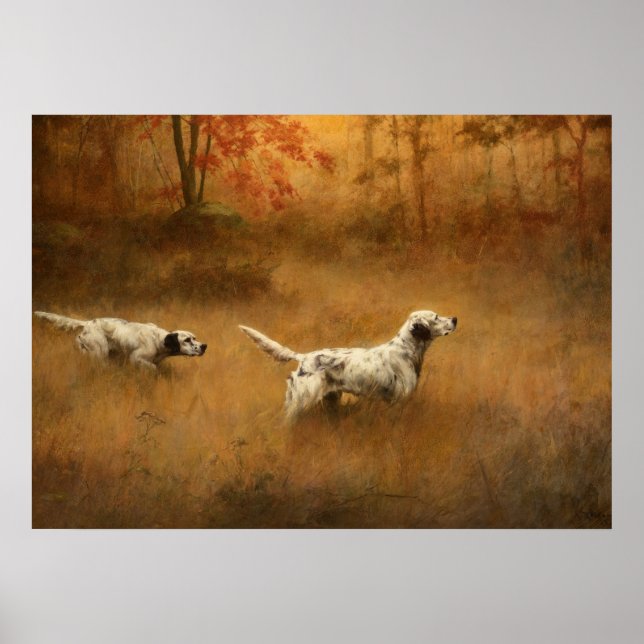 Poster Setters in a Field by Percival Leonard Rosseau (Devant)