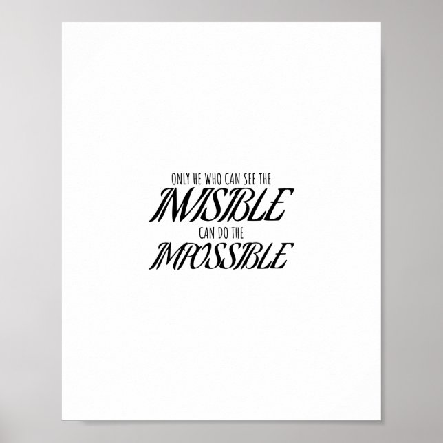 Poster Seul celui qui peut voir l'invisible peut le faire (Devant)