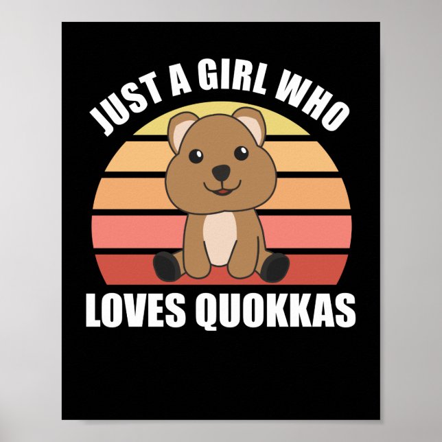 Poster Seule Une Fille Aime Le Quokka - Sweet Quokka (Devant)