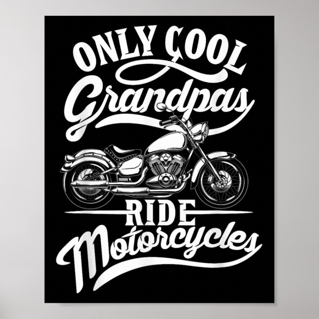 Poster Seulement Les Grandpas Ride Moto Devis Pour Grand- (Devant)