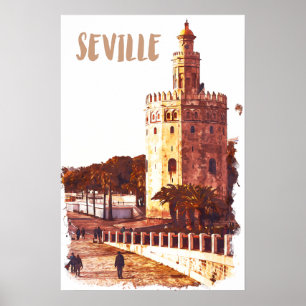 Poster Séville Espagne Andalousie Voyage