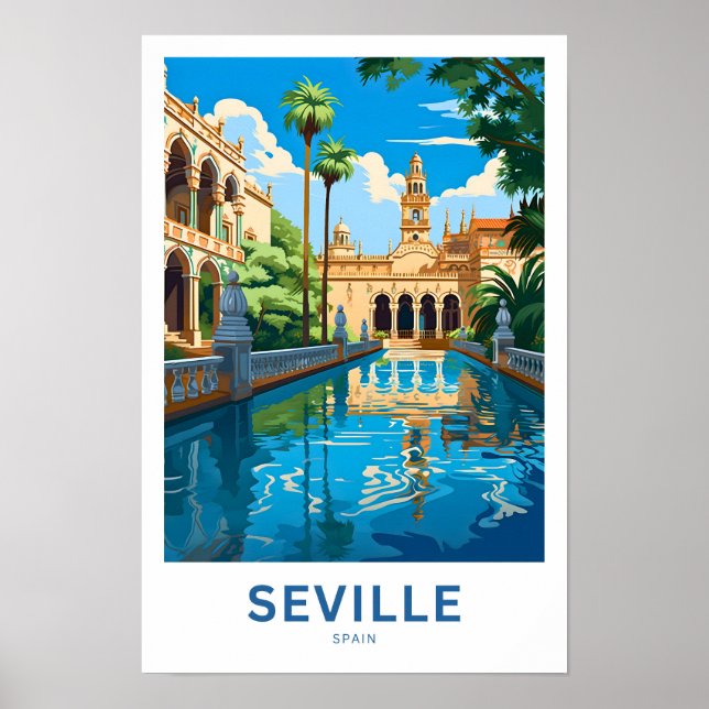 Poster Séville Espagne Imprimer Voyage (Devant)