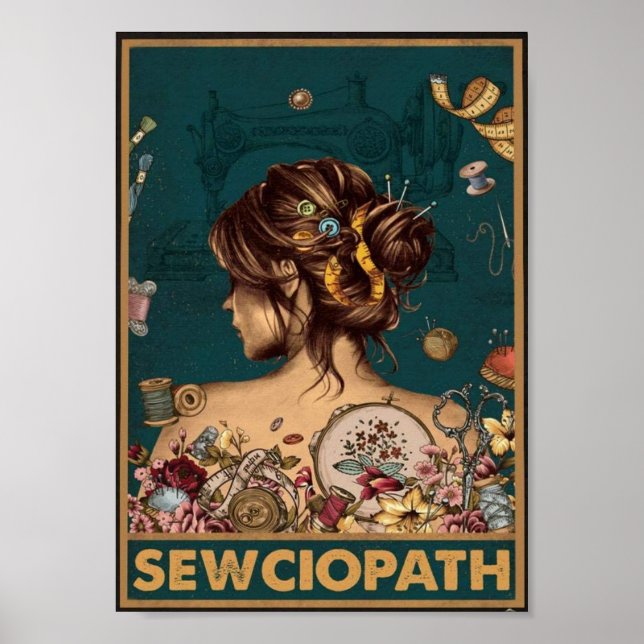 Poster Sewciopath vintage (Devant)