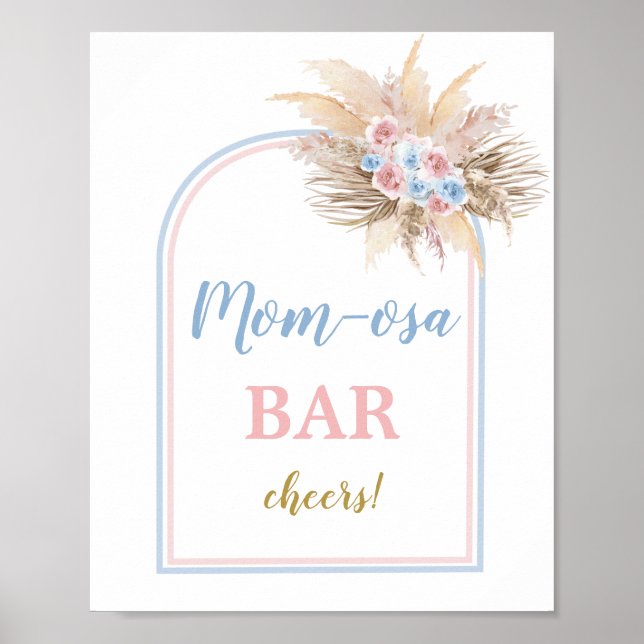 Poster Sexe Révéler Pampas Arche en laiton Momosa Panneau (Devant)