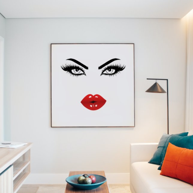 Poster Sexy Pop Art Red Lips (Créateur téléchargé)