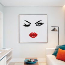 Poster Sexy Pop Art Red Lips II
