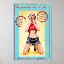 Sexy Retro Pinup Girl Garage Signal Imprimer